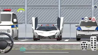 New Grey Police  Car For Parking 3d Driving Class Gameplay