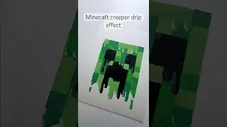 How to draw a Minecraft creeper with the drip effect #shorts