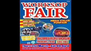 Worksop Fun Fair Tubys 9/4/22 - Ski Jump, Sizzler, 3 Fun Houses, Ghost Train, Dodgems & More