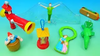 1998 WALT DISNEY'S PETER PAN set of 7 McDONALD'S HAPPY MEAL MOVIE COLLECTIBLES VIDEO REVIEW