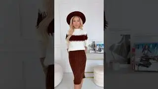 Stylish Chocolate Brown Knit Set | Elegant 2-Piece Outfit ✨ 571-2 ✨  #numoco #viralfashion