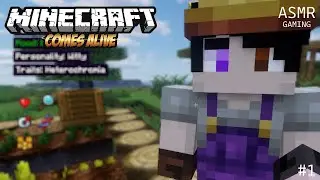 ASMR Minecraft Comes Alive Ep. 1 | Meeting Our Neighbors! 🎧🌾