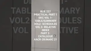 BLIE227 PRACTICAL | AACR2R | MARC 21