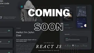React Portfolio Website! Responsive with animations! Coming Soon!