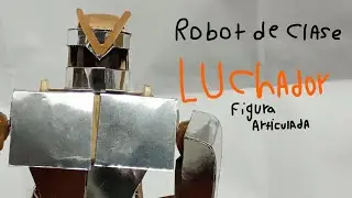 Hice un robot luchador articulado!#manualidades #lucha#robot#gigantesdeacero 