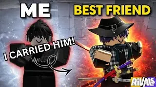 My best friend played ROBLOX RIVALS for the FIRST TIME (I had to carry)🔥#rivals #roblox #gorillatag