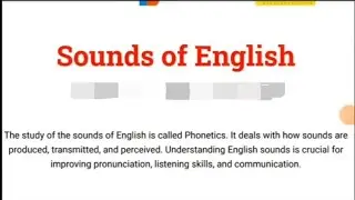Sounds of English Bcom/BA/BCA 1st Semester full explanation in hindi