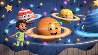 Eight Little Toy Paper Planets Spin Spin Spin | Nursery Rhymes for Kids & Baby Songs