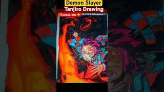 Tanjiro's Sun Breathing Drawing From Demon Slayer| #shorts
