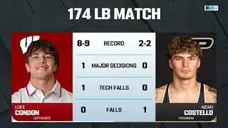 174 lbs - Wisconsin&rsquo;s Luke Condon vs. Purdue&rsquo;s Aidan Costello | Big Ten Wrestling