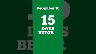 15 Days before Christmas 2022 - November 10