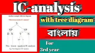 IC-analysis with tree diagram | Immediate Constituent analysis in Bangla