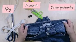 Como ajustar tus jean de la cintura /elástico con ojales parte 2