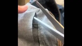 Instant booty lift - easy DIY jeans hack - cut out inside lining of back pockets