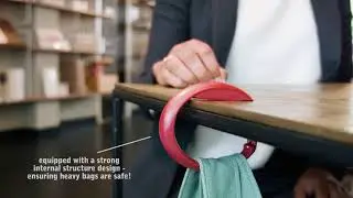 BAG HOOK: Keep your bag handy and secure