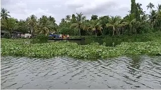 Attending a marriage function in an island in Kerala!