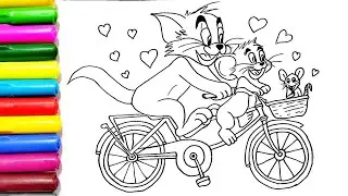 Easy drawing of Tom and Jerry Cartoon Step by Step | Drawing for kids and toddlers 