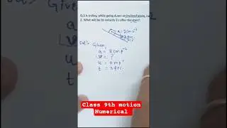 A trolley, while going down an inclined plane | class 9 science | Equations of motion |  Gulshan