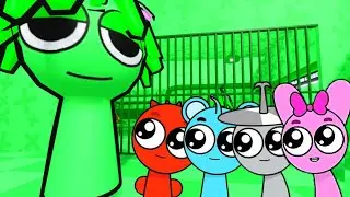 Sprunki Baby Raddy & Sky & Clukr & Pinki Played Sprunki Vineria Prison Escape Obby in ROBLOX 