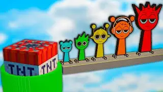 Big & Small Incredibox SPRUNKI Cars Vs TNT Hole | Teardown