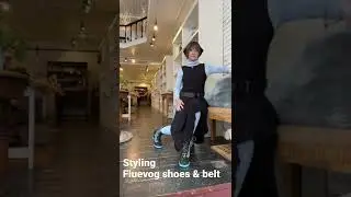 OOTD styling Fluevog Shoes and Belt with vintage slow fashion