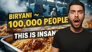 Biryani for 100,000 people in making (factory setup) 