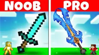 Minecraft DIAMOND SWORD HOUSE BUILD CHALLENGE - NOOB vs PRO
