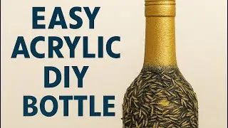 💫 Rice Art on Bottle | Easy & Beautiful Home Decor Idea!