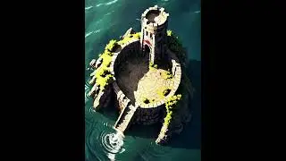 DnD compatible animated map _ Castle on an island _ ambient sounds for VTT