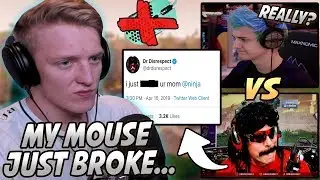 Ninja VS HACKED DrDisrespect! Tfue ANGRY After Breaking His MOUSE In A Pro Game!