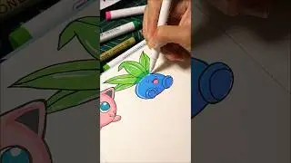 Drawing Oddish ✨️ #pokemon #shorts #drawingtutorial