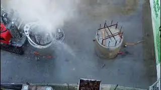 Aquacutter 750 and Circular Pile Trimming Unit - Hydro-demolition of concrete pile trial 2