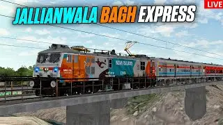 🚆🌅 Morning Action! Tata WAP7 Hauls 18103 Jallianwala Bagh Express | MSTS LIVE!🔥