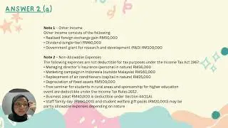CASE STUDY T7: MALAYSIAN TAXATION
