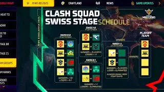 Class Squad Swiss Stage Schedule | FFWS BANGLADESH 2025 | WORLD SERIES | PLAYOFF TEAM | RHK Or JAW |