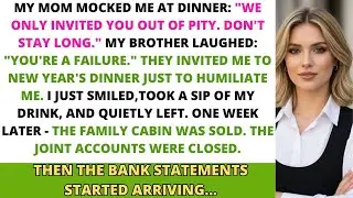 My Mom Invited Me to Dinner Just to Mock Me — One Week Later, Their Money Was Gone