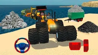 Tractor and JCB driving 🔴🔴 aur power ☠️ chak #cartooncharacter #tractor #game 