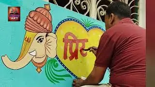 Priyanka Sang Ranjan Latter Writing! Wedding Wall Painting! Priyanka Latter! Ranjan Latter Shivram