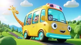 Wheels on the Bus Zoo Trip 🚌🦁 | Animal Sounds Adventure for Kids | English Nursery Song