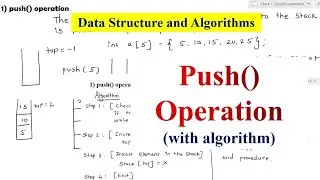 Stack Operation - Push() | push operation in stack | data structure | Aparna Jagtap