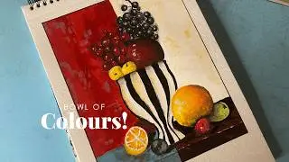 just fruit painting...🍇 | Bowl of Colours!... ✨