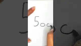 How To Draw A Cute Cat From Number 500 #shorts #drawing #youtubeshorts #trending #cutecat #easyart