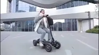 Electric Four-Wheel Vehicle Skateboard Golf Car Foldable Lightweight Tray Comfortable Dual Motor