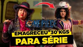 Ela perdeu 40kg por ONE PIECE?! A transforma&ccedil;&atilde;o absurda da Alvida na Netflix 😱