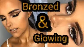 Bronzed & Glowy + Cut Crease For Hooded Eyes | Client Makeup Tutorial