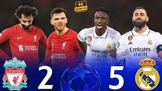 Benzema leads Real Madrid to defeat Liverpool in a Historic Comeback 2-5 🔥| UCL 2022-2023 | UHD 4K