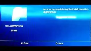 80029564 ИСПРАВЛЕНИЕ ОШИБКИ PS3