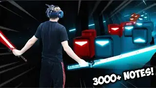 Playing Beat Sabber until I Beat the level