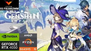 Genshin Impact Benchmark | Lowest Settings | RTX 4050 + Ryzen 5 8645HS | HP Victus 15