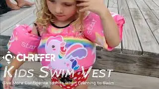 Chriffer Swim Vest for Kids 30-60 Lbs Life Jacket with Double Security Buckle Floaties